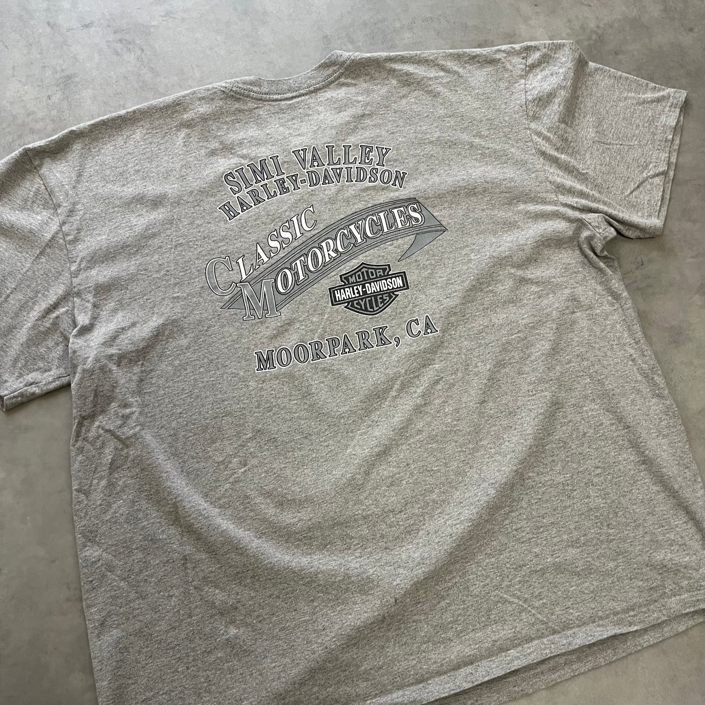 【USED】00s Harley-Davidson 2009 Double-Sided Logo Tee Gray