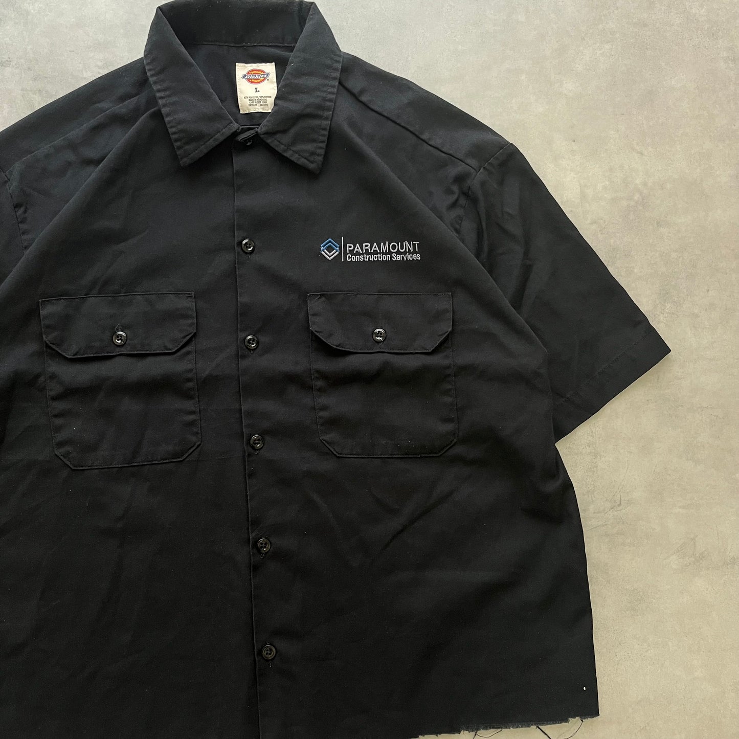 【USED】Dickies Raw Hem Work Style Short Shirt