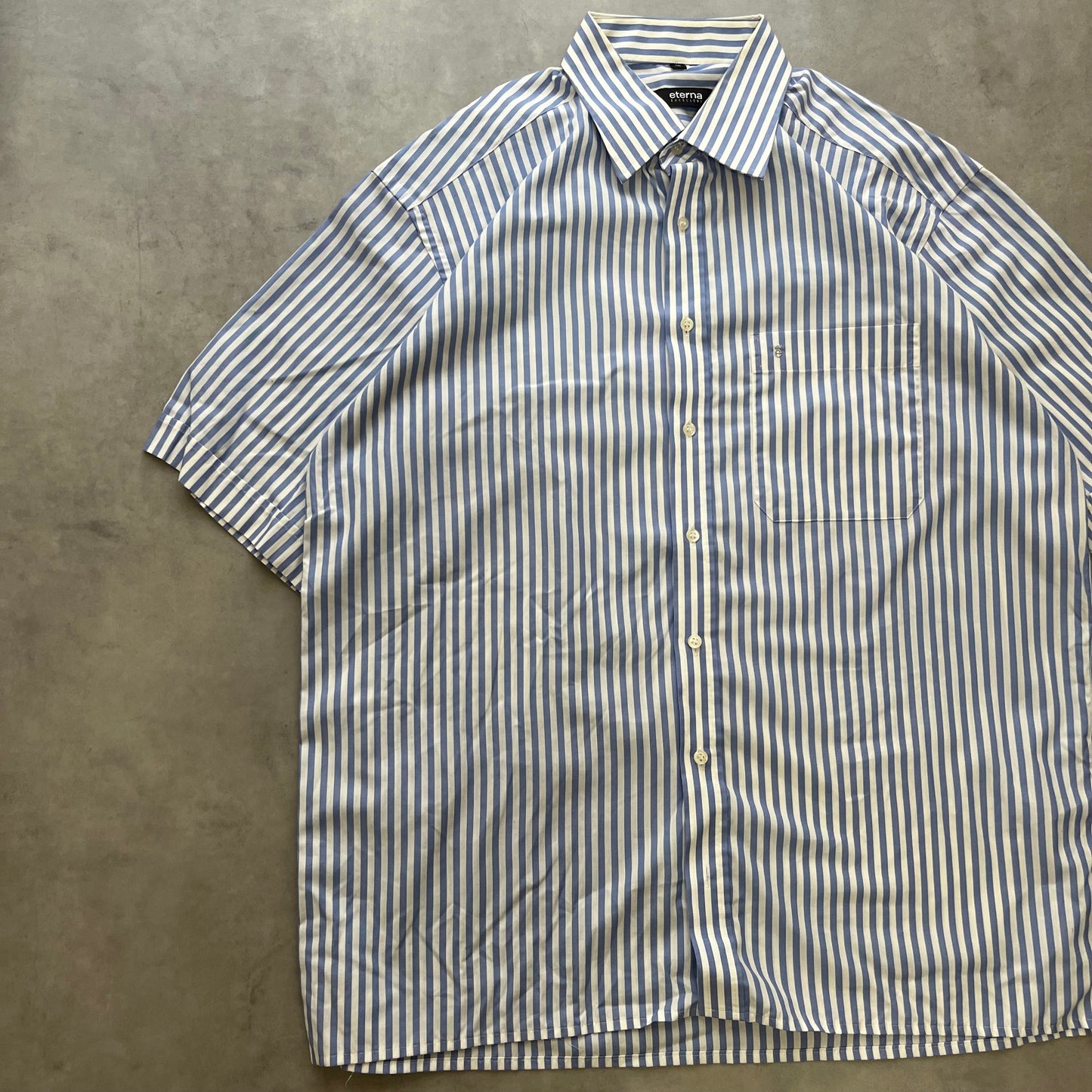 【USED】Striped Cotton Shirt Summer Style Relax Fit
