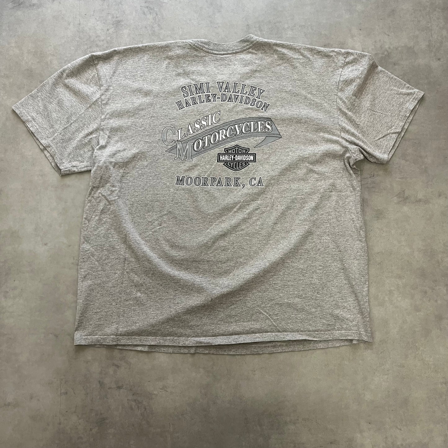 【USED】00s Harley-Davidson 2009 Double-Sided Logo Tee Gray