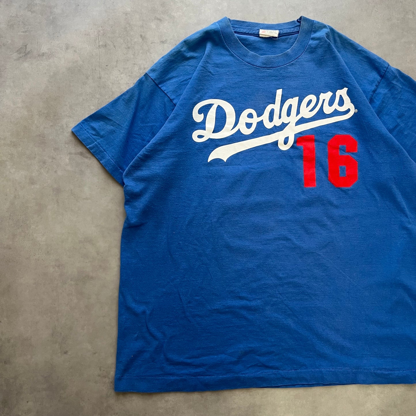 【USED】90s Dodgers NOMO Hero Tee USA Made Majestic