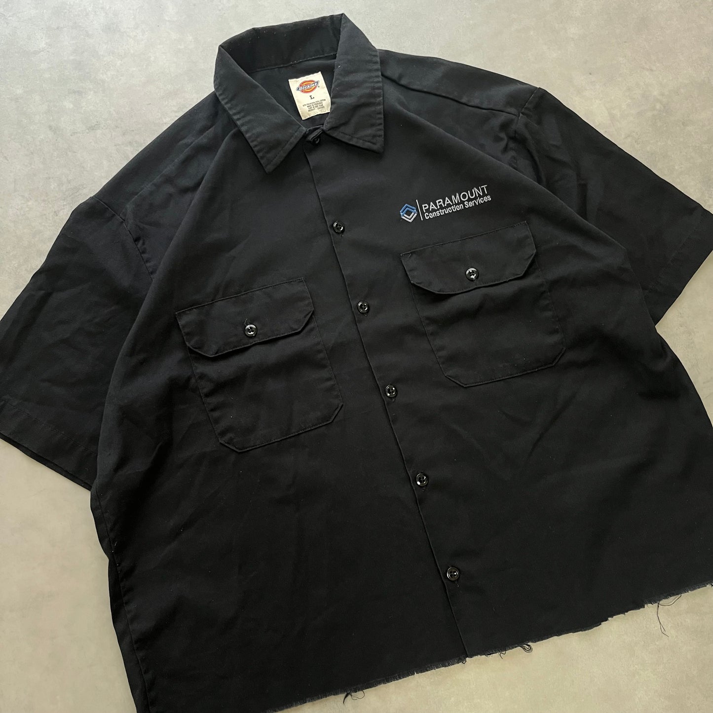 【USED】Dickies Raw Hem Work Style Short Shirt