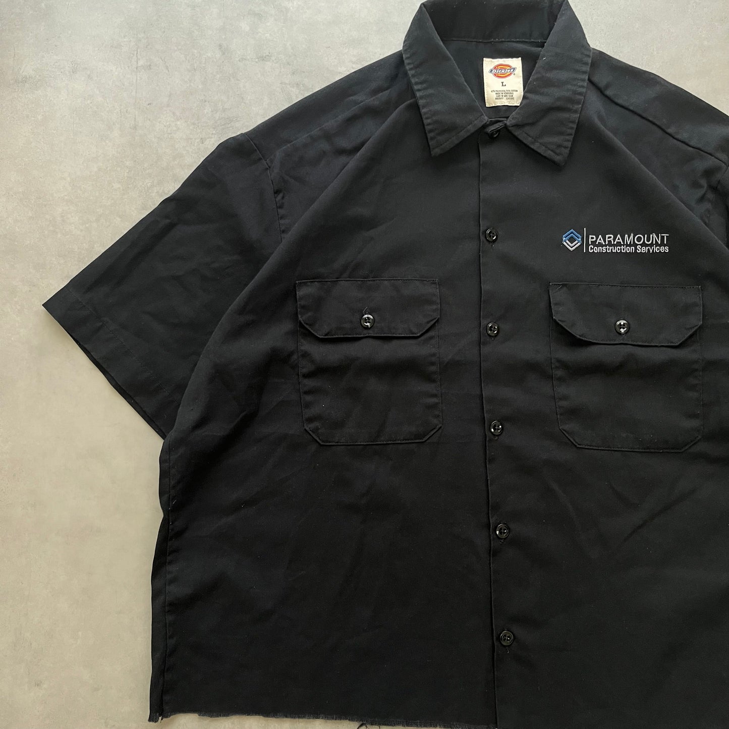【USED】Dickies Raw Hem Work Style Short Shirt