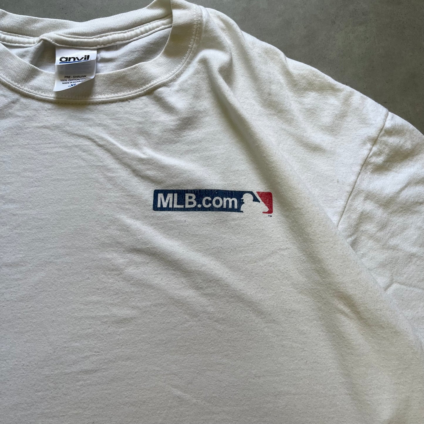 【USED】MLB Mariners Tee White XL Anvil Body