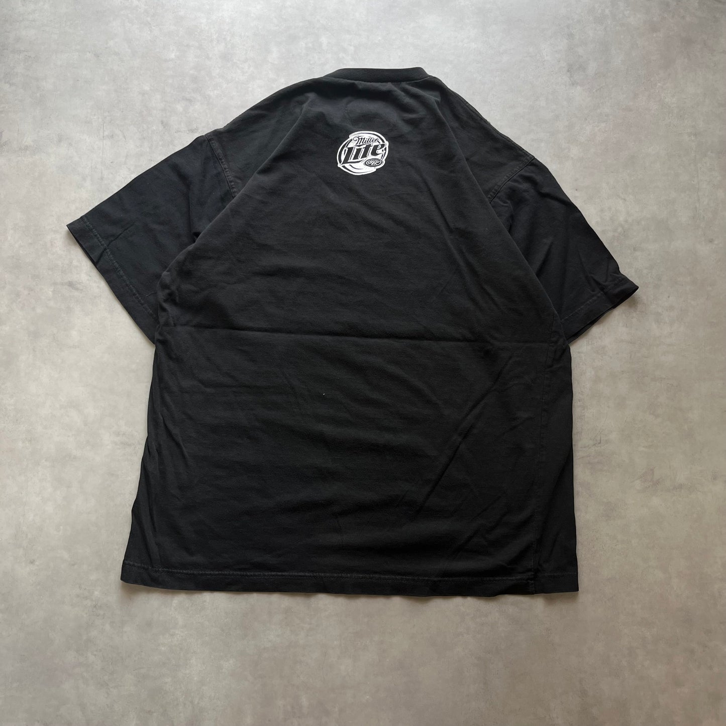 【USED】MLB White Sox × Miller Lite Logo Tee Black L Size