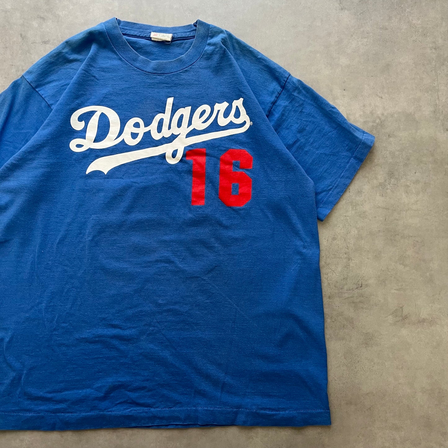 【USED】90s Dodgers NOMO Hero Tee USA Made Majestic