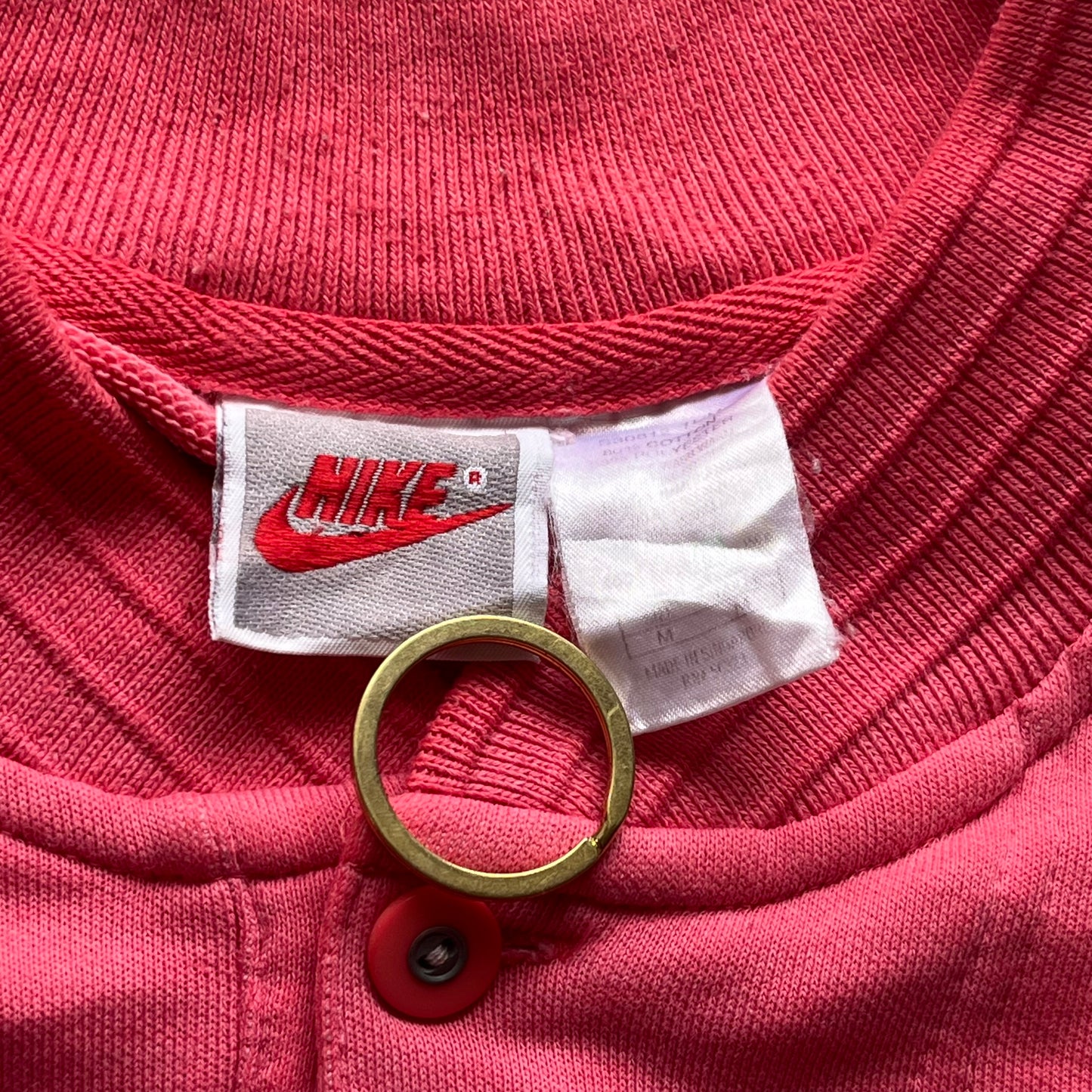【USED】90s Nike Embroidered Sweat Tee Pink Big Arm Style