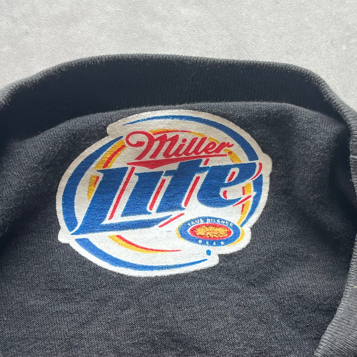 【USED】MLB White Sox × Miller Lite Logo Tee Black L Size