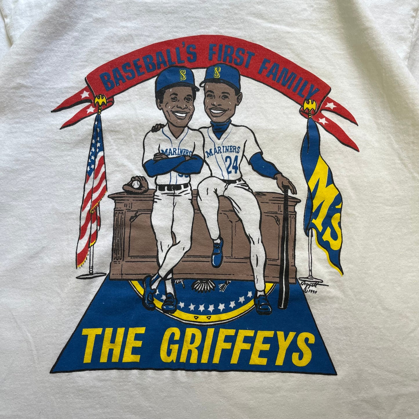 【USED】The Griffeys 90s Single Stitch Character Tee Baseball Design