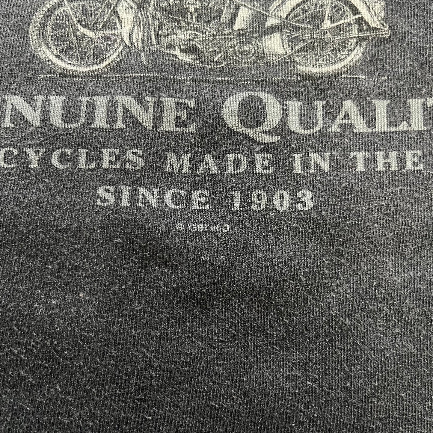【USED】Harley-Davidson 90s Double-Sided Print Tee 1997 Copyright Black XL