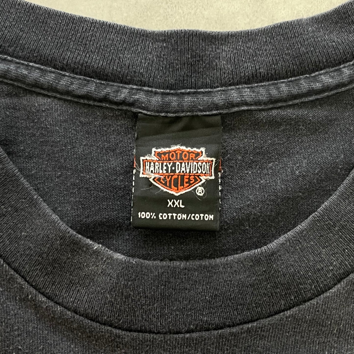 【USED】Harley-Davidson 90s Double-Sided Print Tee 1997 Copyright Black XL