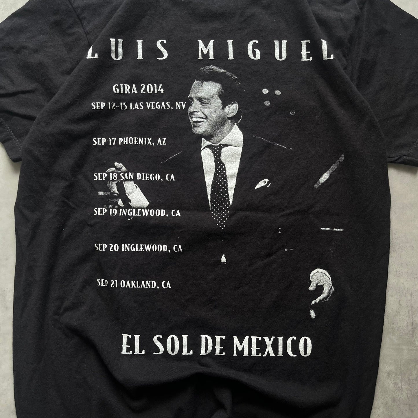【USED】Luis Miguel Tour Tee 2014 Band Style Graphic T-Shirt