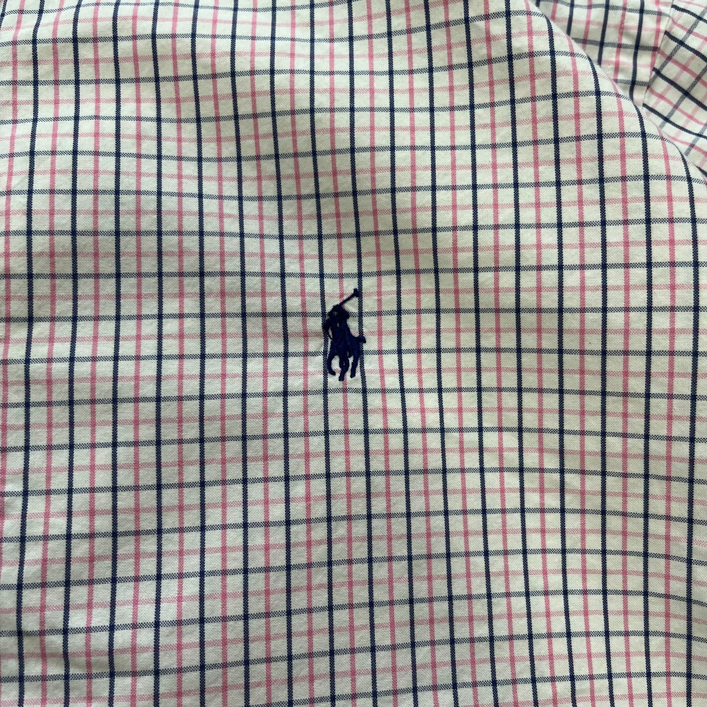 【USED】Polo Ralph Lauren Classic Fit Check S/S Shirt Pink/Navy XXL