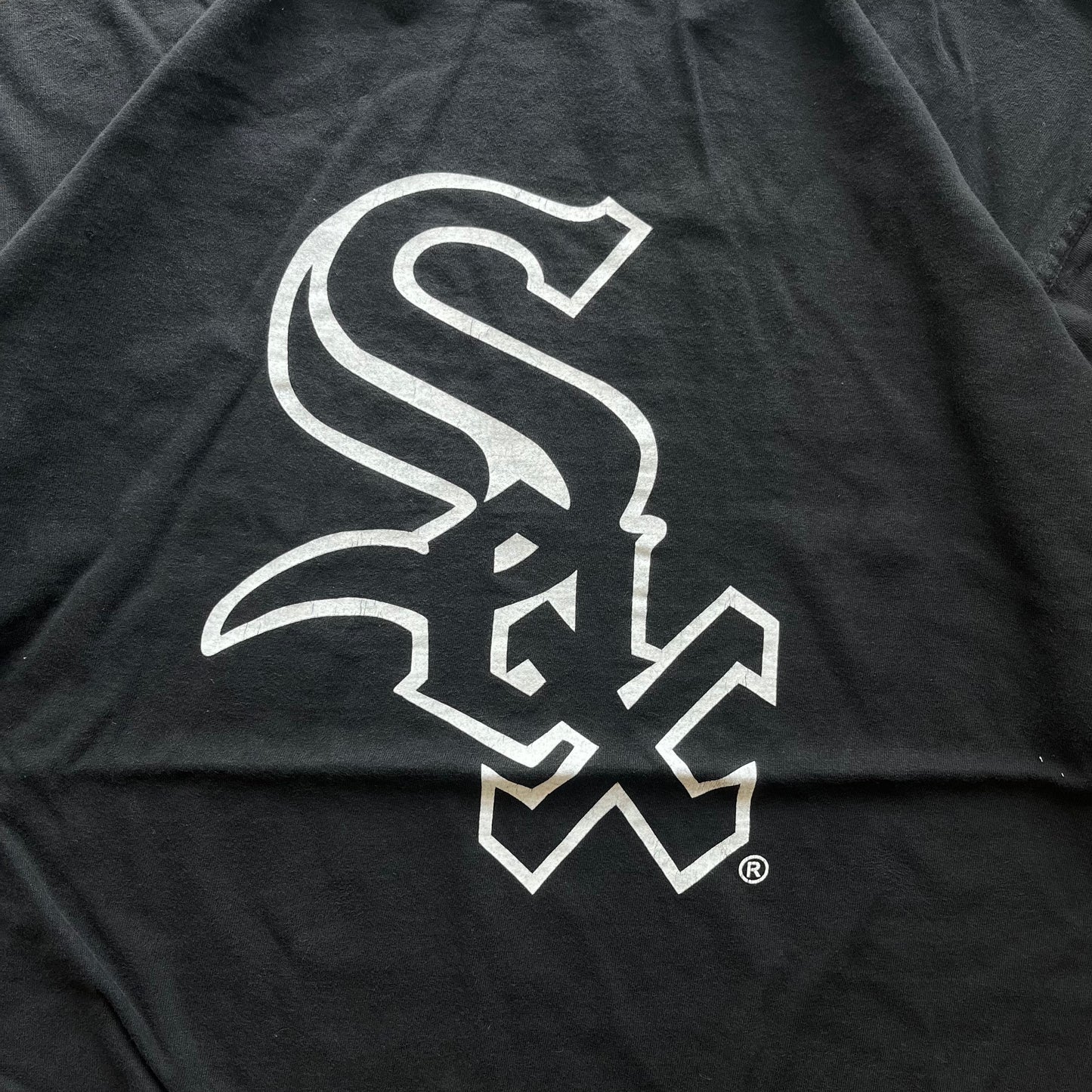 【USED】MLB White Sox × Miller Lite Logo Tee Black L Size