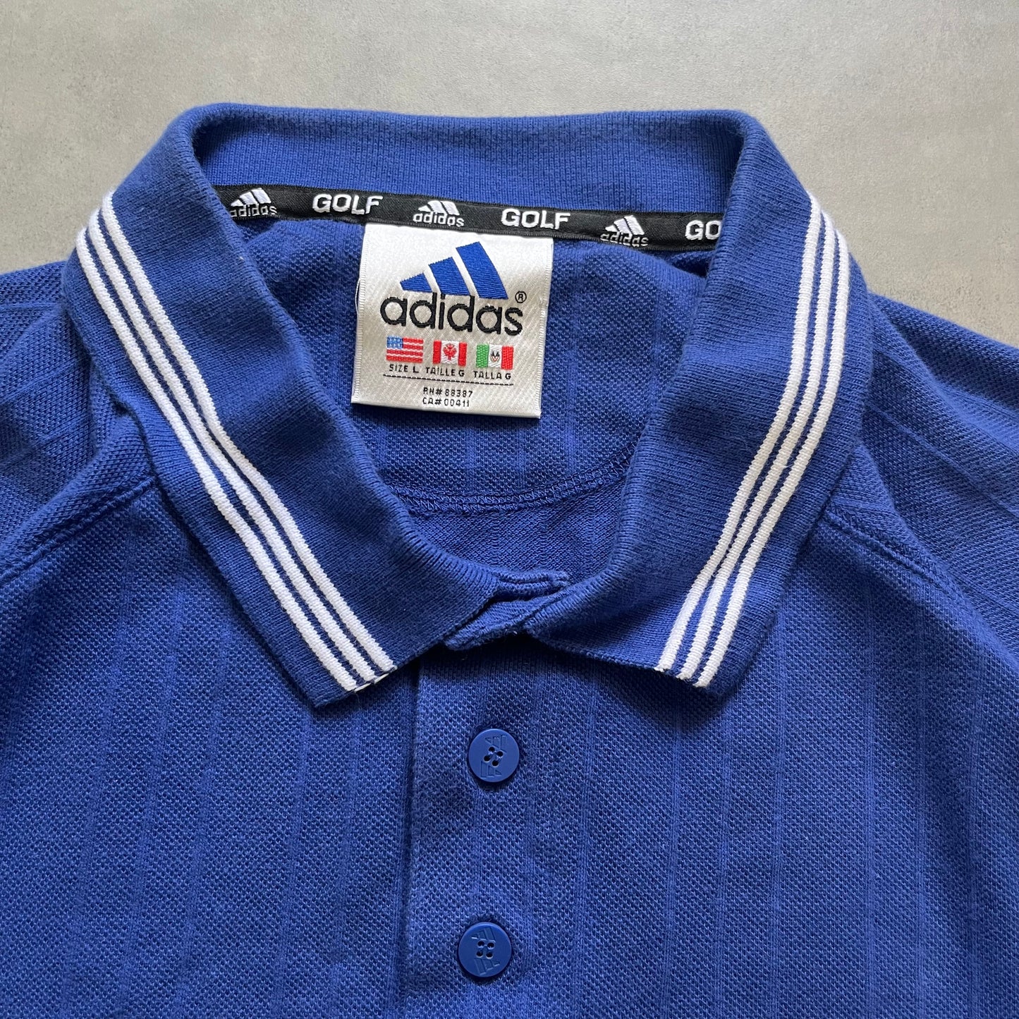 【USED】90s Adidas Golf Polo Shirt Embroidered Logo