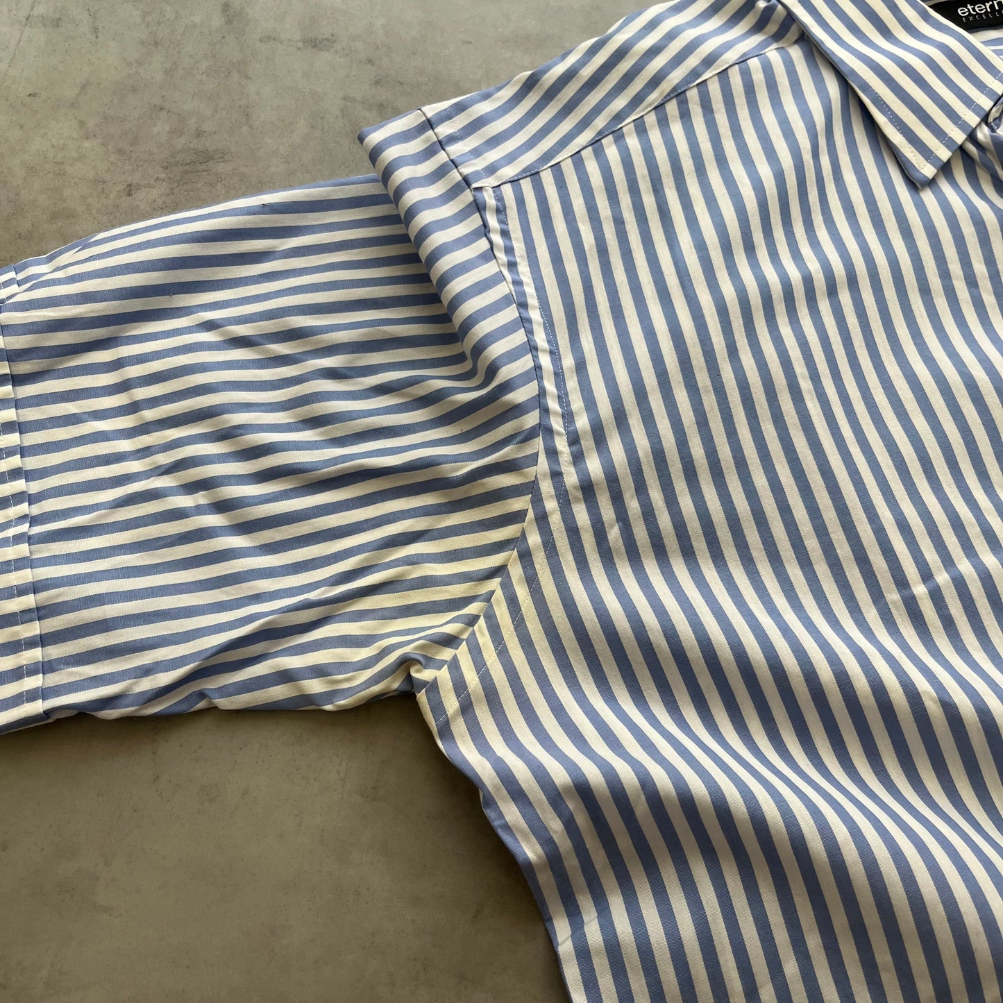 【USED】Striped Cotton Shirt Summer Style Relax Fit