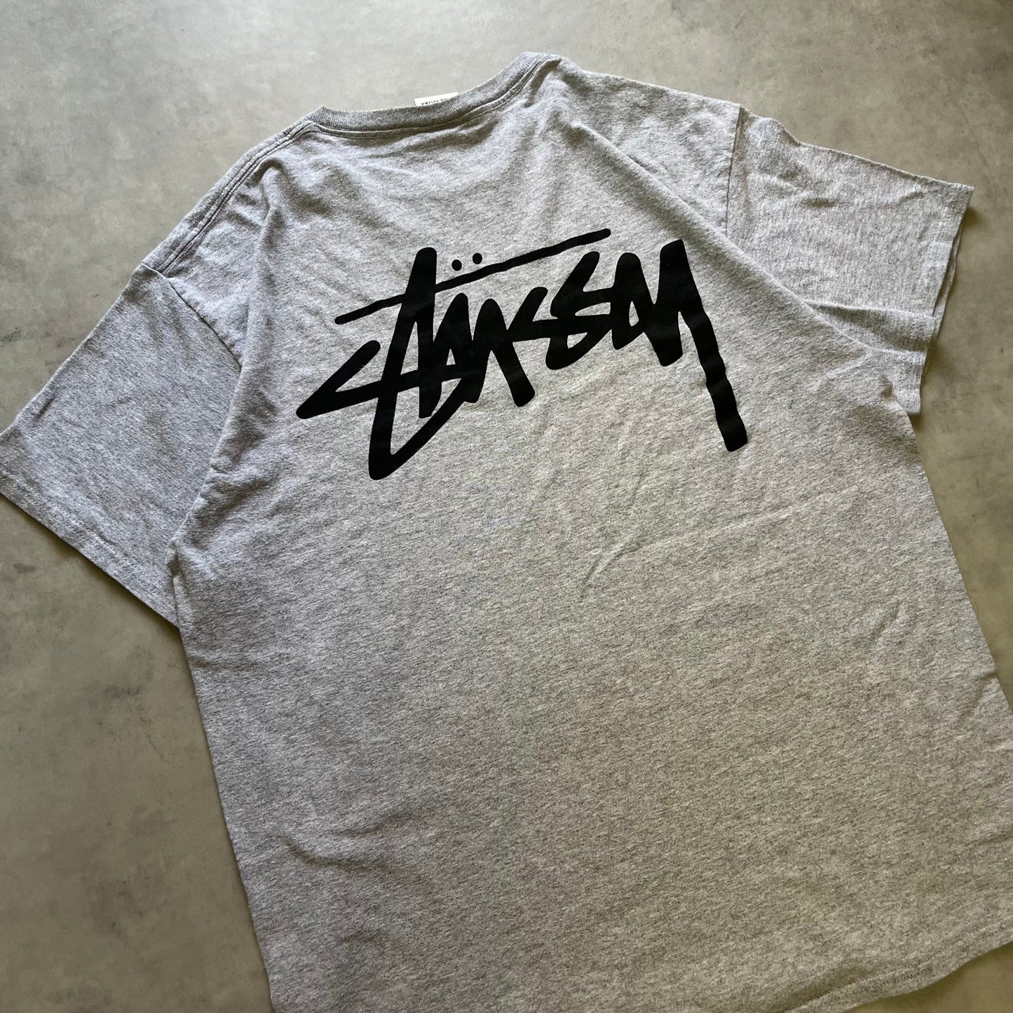 【USED】Bootleg Stussy Logo Tee USA Tag Oversized