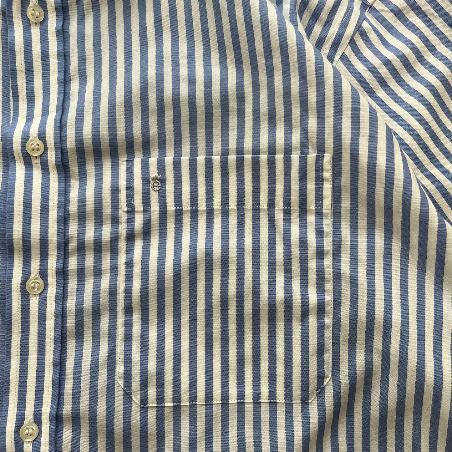【USED】Striped Cotton Shirt Summer Style Relax Fit