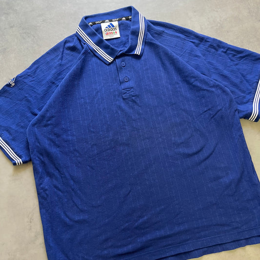 【USED】90s Adidas Golf Polo Shirt Embroidered Logo