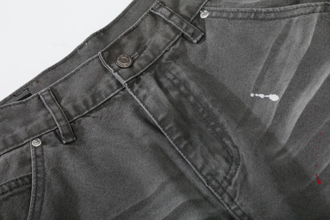 Distressed Paint Splatter Denim Pants