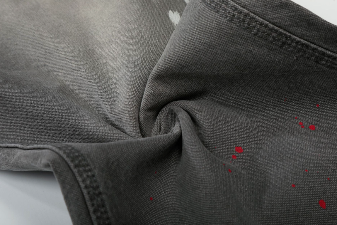 Distressed Paint Splatter Denim Pants