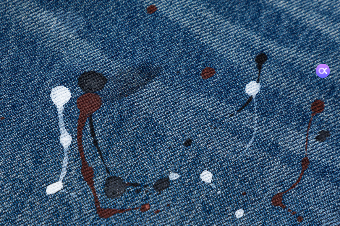 Distressed Straight-Leg Denim Pants