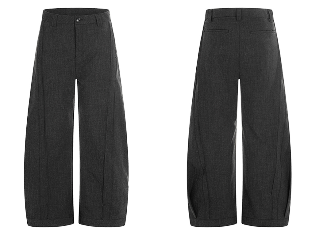 High-Waisted Wide-Leg Trousers