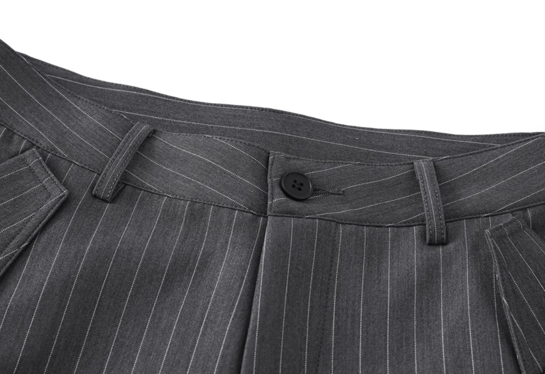 Striped Wide-Leg Trousers