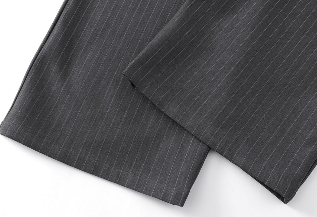 Striped Wide-Leg Trousers