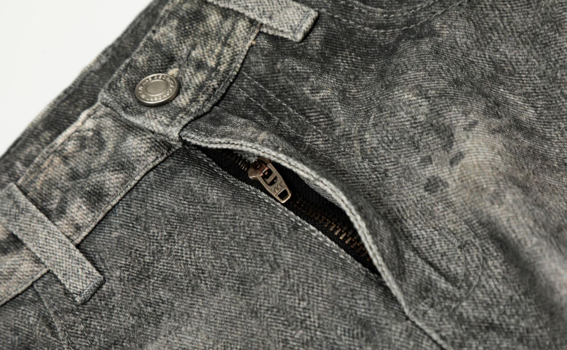 Deconstructed Wide-Leg Denim Pants