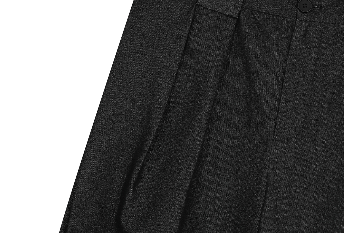 Blend Draped Pleated Wide-Leg Trousers