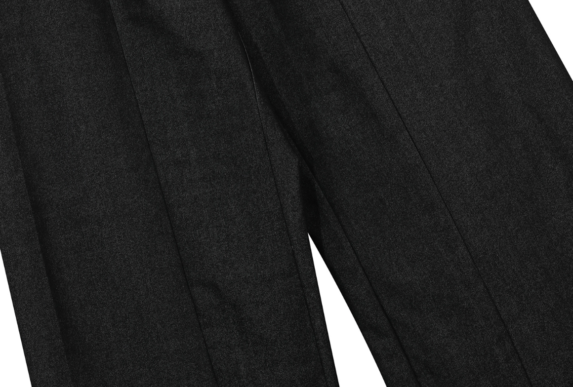 Blend Draped Pleated Wide-Leg Trousers