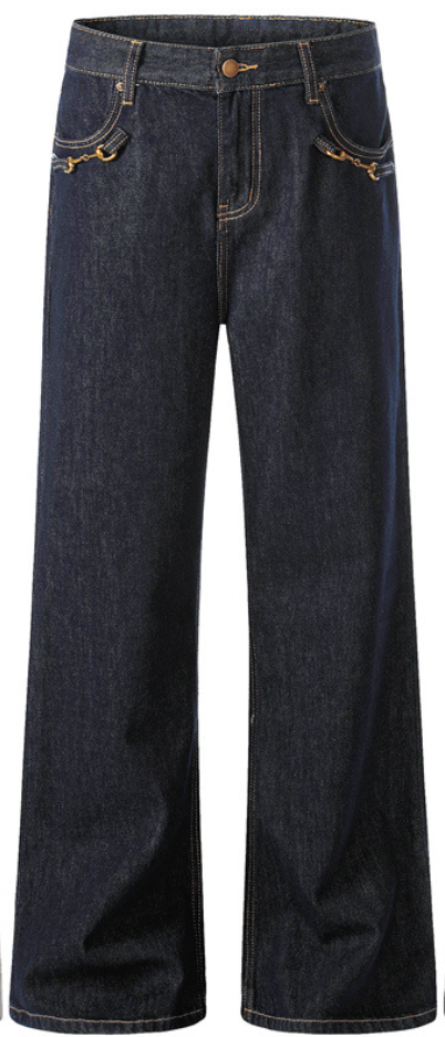 Colorfast Pocketed Flare Hem Cleanfit Trousers
