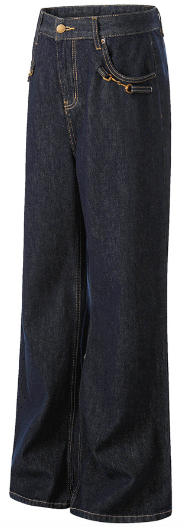Colorfast Pocketed Flare Hem Cleanfit Trousers