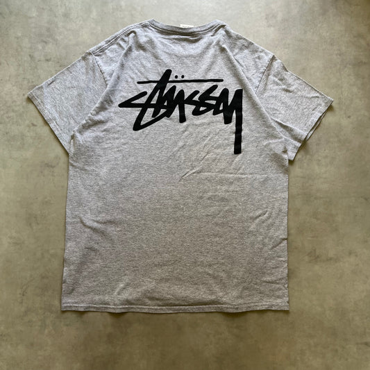 【USED】Bootleg Stussy Logo Tee USA Tag Oversized