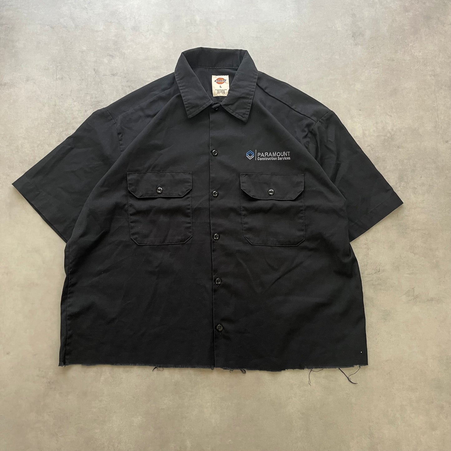 【USED】Dickies Raw Hem Work Style Short Shirt