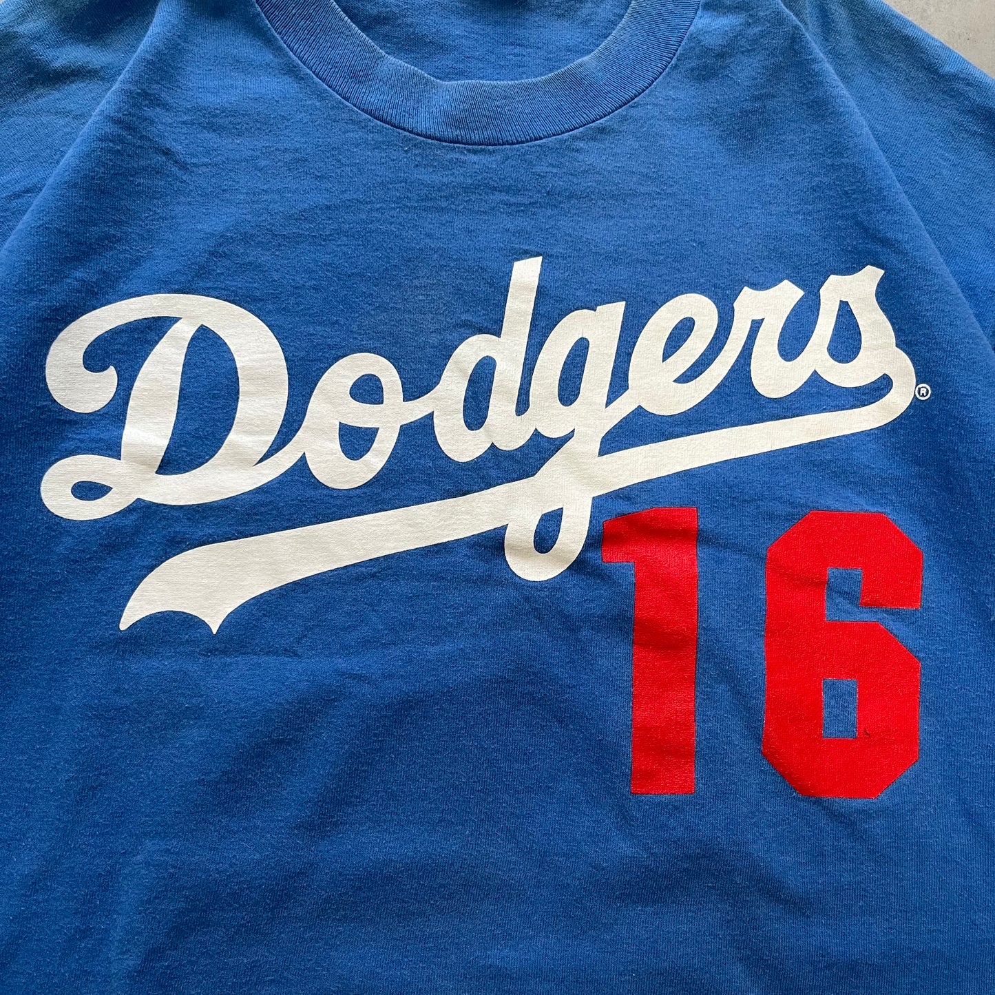 【USED】90s Dodgers NOMO Hero Tee USA Made Majestic