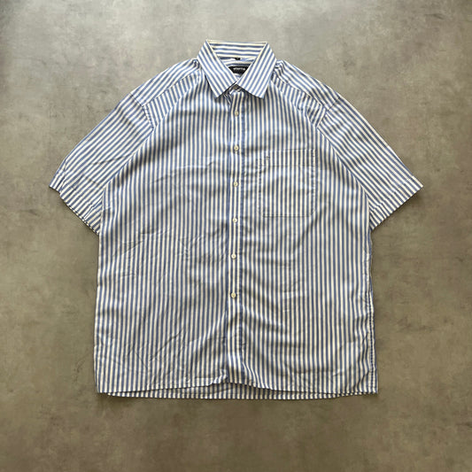 【USED】Striped Cotton Shirt Summer Style Relax Fit