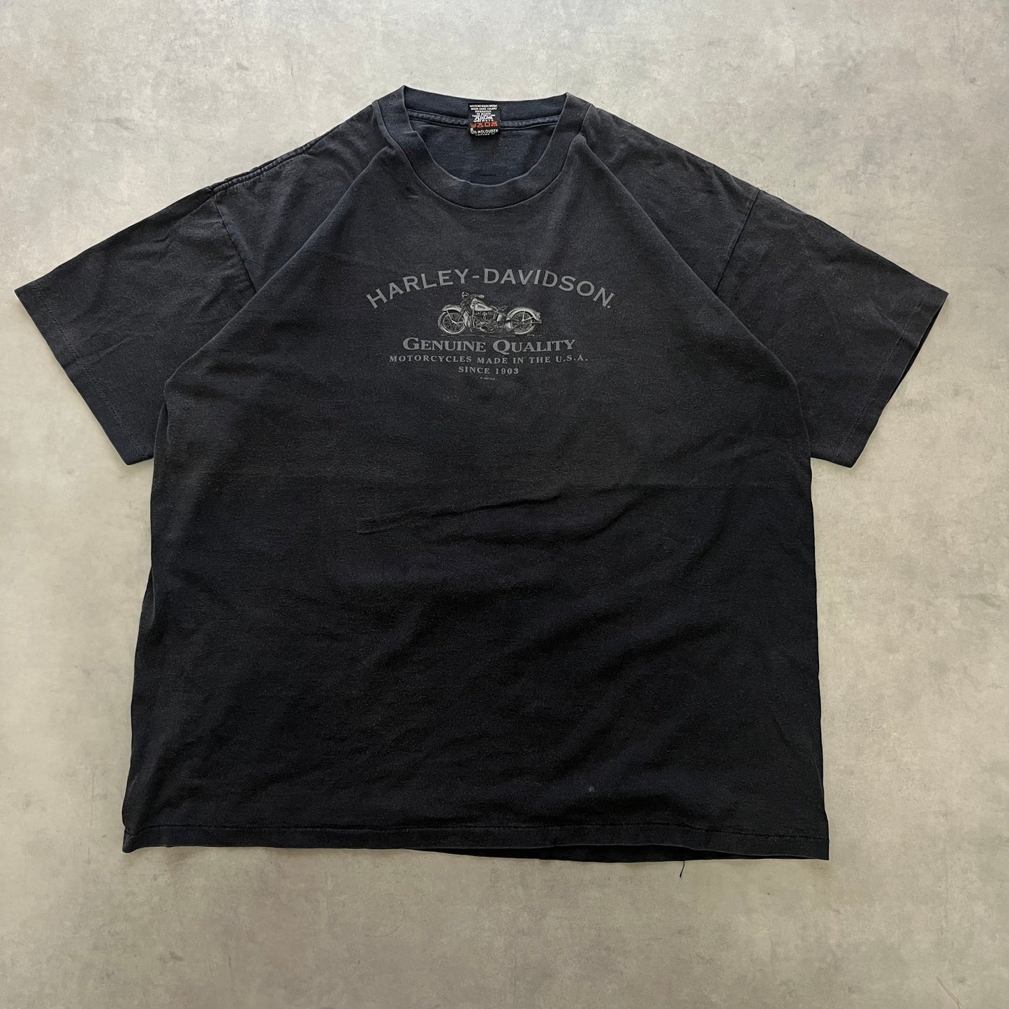 【USED】Harley-Davidson 90s Double-Sided Print Tee 1997 Copyright Black XL