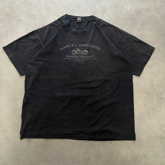 【USED】Harley-Davidson 90s Double-Sided Print Tee 1997 Copyright Black XL