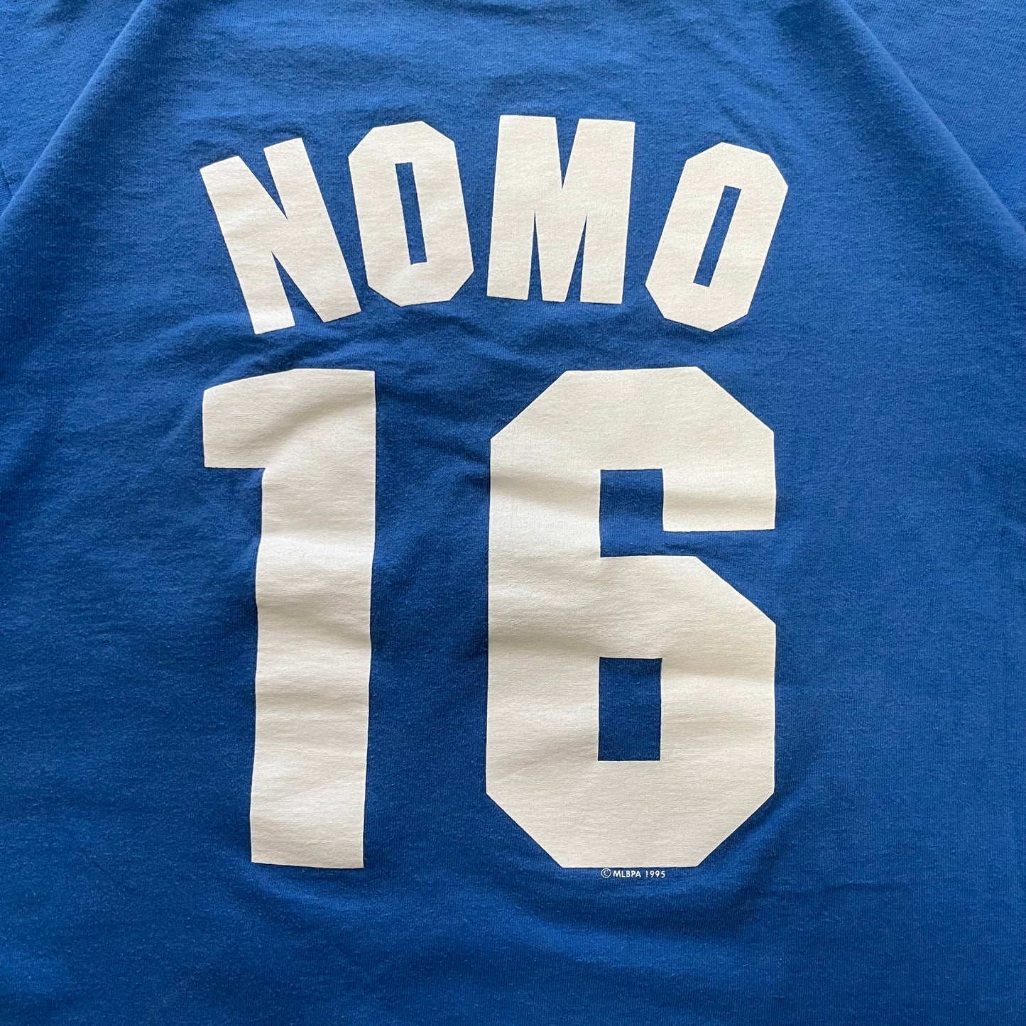 【USED】90s Dodgers NOMO Hero Tee USA Made Majestic