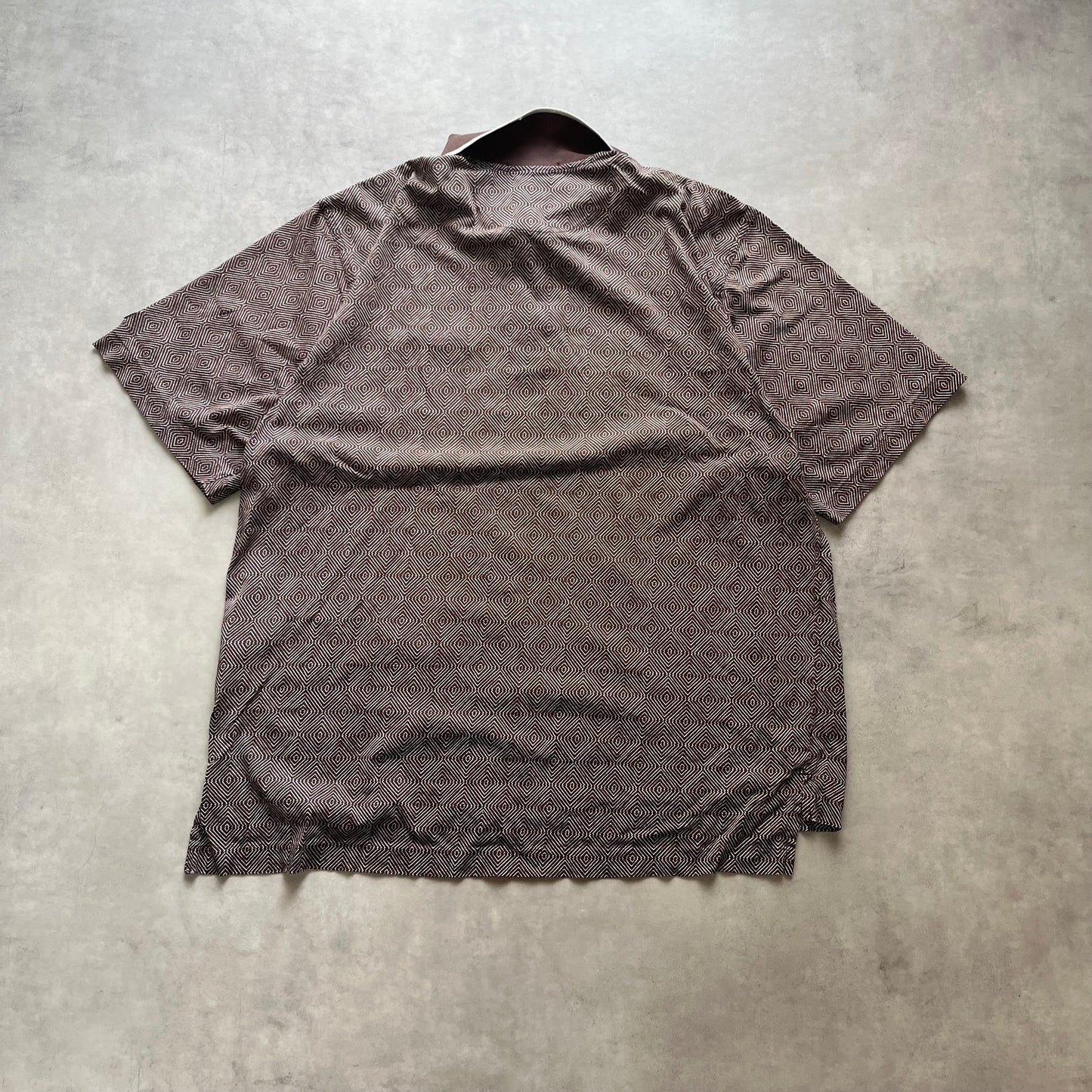 【USED】Nike Patterned Polo Shirt Embroidered Logo Y2K Style