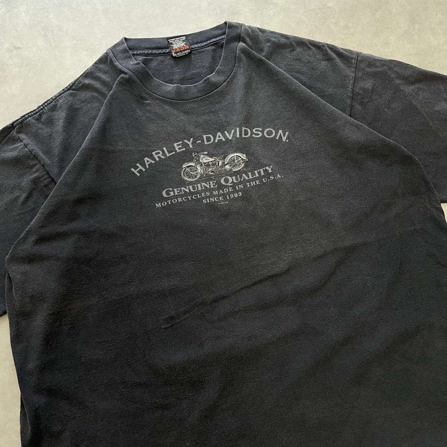 【USED】Harley-Davidson 90s Double-Sided Print Tee 1997 Copyright Black XL