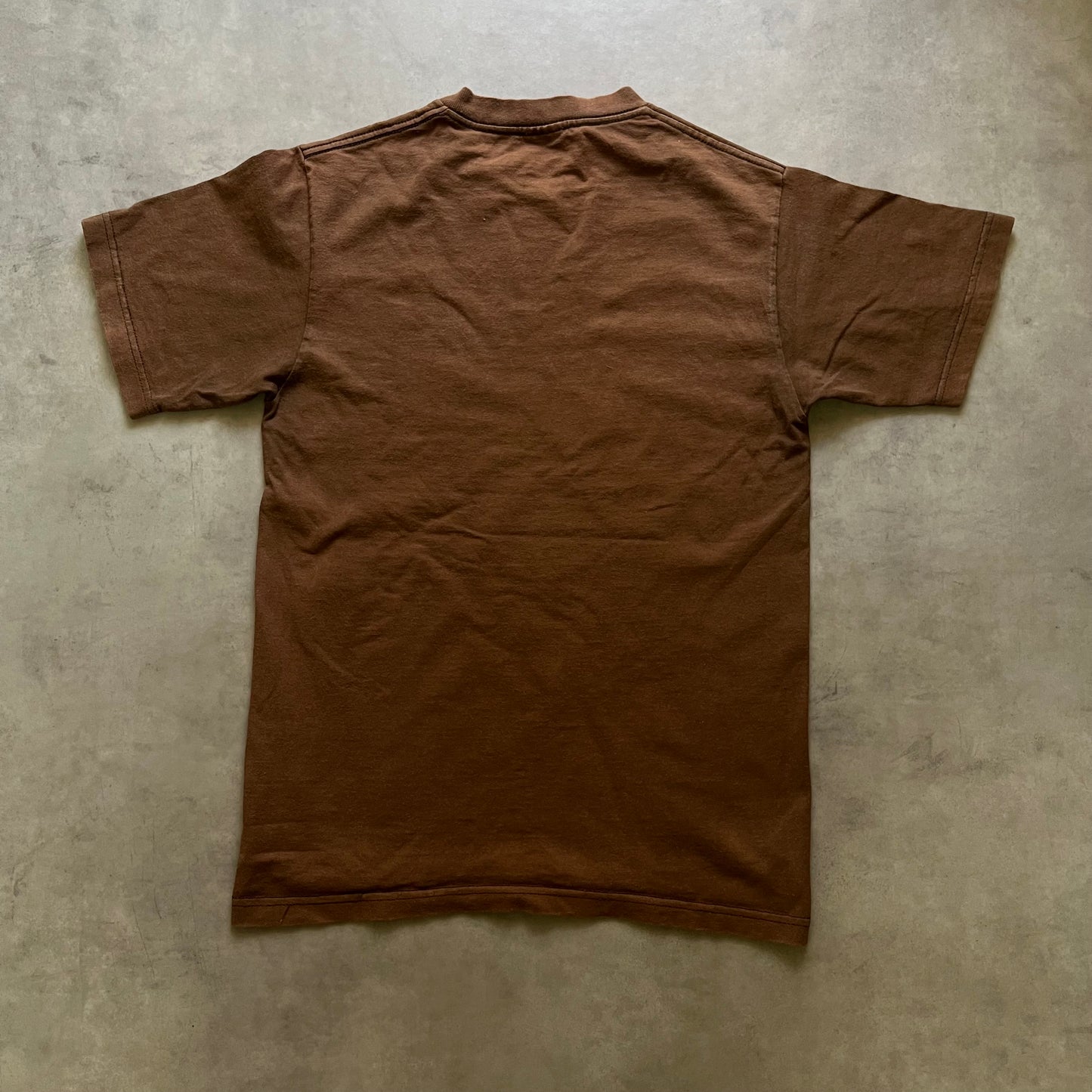【USED】90〜00s Old Stussy Tee Brown Mexico Made Navy Tag