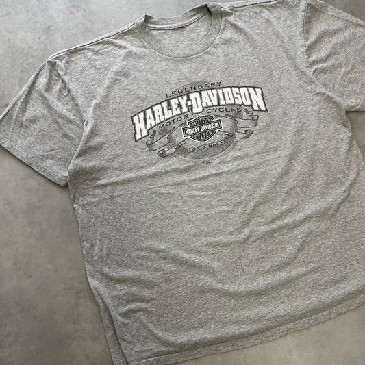 【USED】00s Harley-Davidson 2009 Double-Sided Logo Tee Gray