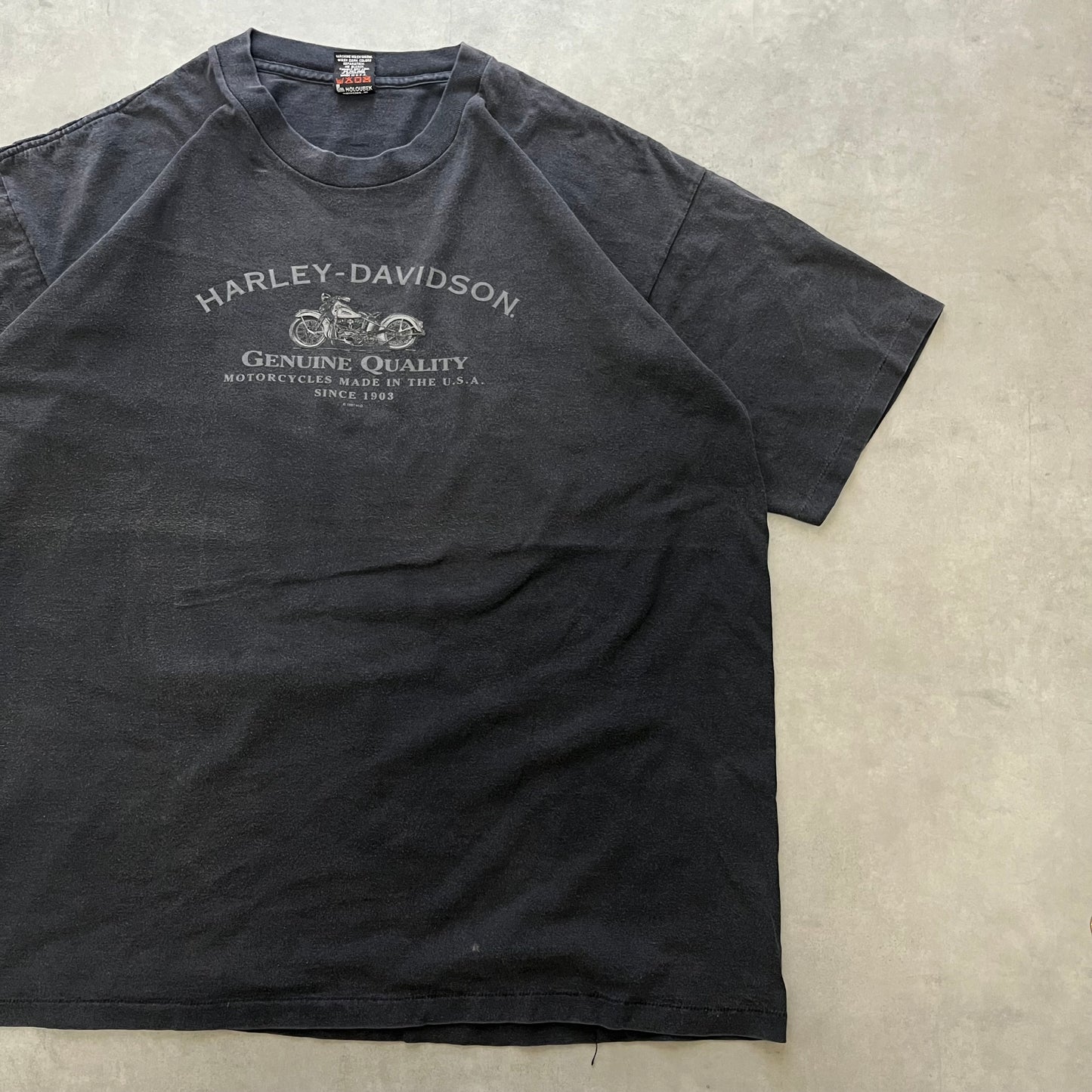 【USED】Harley-Davidson 90s Double-Sided Print Tee 1997 Copyright Black XL