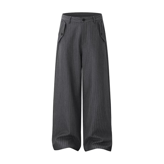 Striped Wide-Leg Trousers