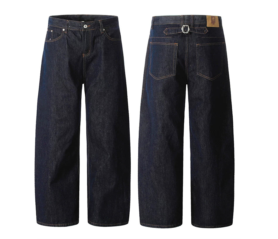Loose Fit Vintage Banana Casual Denim Pants