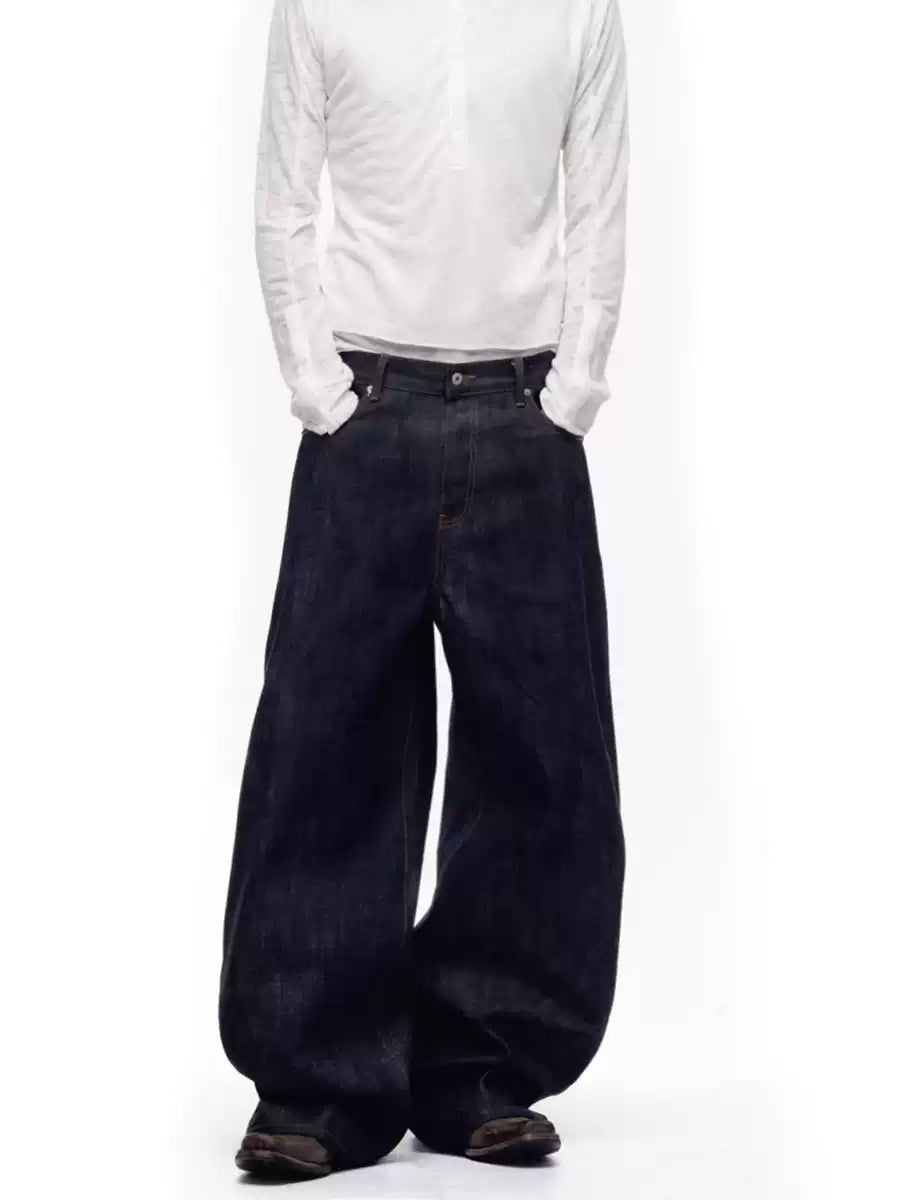 Loose Fit Vintage Banana Casual Denim Pants