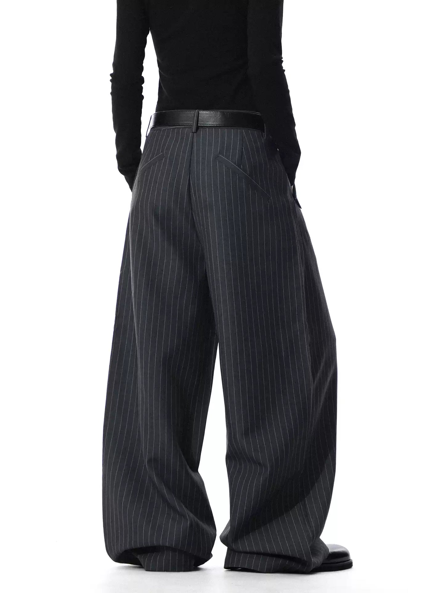 Striped Wide-Leg Trousers